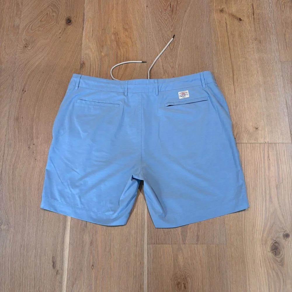 Men’s Faherty Brand All Day Shorts 7” | 38 | Light Blue | Golf | Beach | Casual